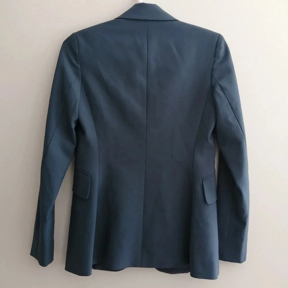 Theory Brixmill Betoken Virgin Wool Single Breasted Blazer Suit Jacket Blue 0 - Picture 6 of 17